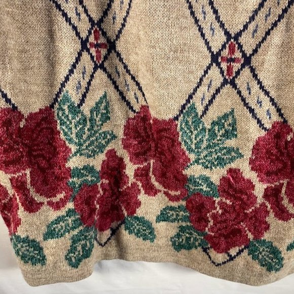 Classic Elements 90’s Y2k Cottage Core  Floral Tunic Sweater Dress Woman’… - Picture 6 of 8